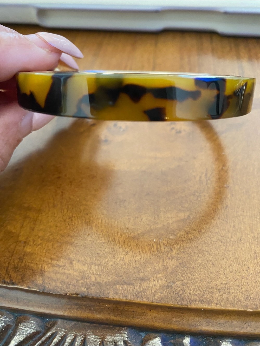 J Crew Tortoiseshell Resin Bangle Bracelet - Brown